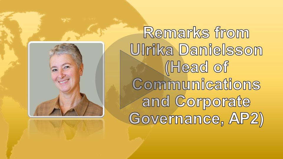 Remarks from Ulrika Danielsson, AP2